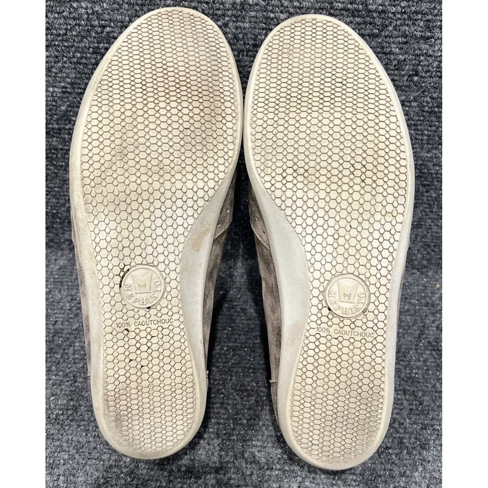 Mephisto Korie Perf Perforated Slip On Leather Lined Women's Shoes 7 Taupe